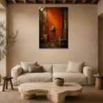 Premium Wall Art Dikey Html Edition – NM3-ORG-BO-V-002 presented in a sophisticated home setting