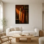 Premium Wall Art Dikey Html Edition – NM3-ORG-BO-V-003 styled in a refined neutral interior