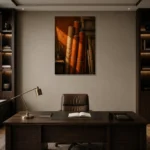 Premium Wall Art Dikey Html Edition – NM3-ORG-BO-V-003 displayed in a contemporary gallery-inspired room