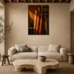 Premium Wall Art Dikey Html Edition – NM3-ORG-BO-V-003 presented in a sophisticated home setting