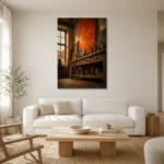 Premium Wall Art Dikey Html Edition – NM3-ORG-BO-V-004 styled in a refined neutral interior