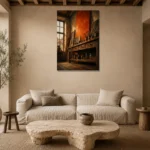Premium Wall Art Dikey Html Edition – NM3-ORG-BO-V-004 presented in a sophisticated home setting