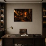 Premium Wall Art Yatay Html Edition – NM3-ORG-CF-H-001 displayed in a contemporary gallery-inspired room