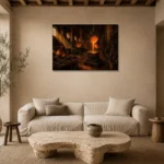 Premium Wall Art Yatay Html Edition – NM3-ORG-CF-H-001 presented in a sophisticated home setting