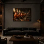 Premium Wall Art Yatay Html Edition – NM3-ORG-CF-H-002 shown in a warm modern interior