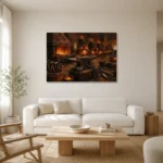 Premium Wall Art Yatay Html Edition – NM3-ORG-CF-H-003 styled in a refined neutral interior
