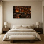 Premium Wall Art Yatay Html Edition – NM3-ORG-CF-H-003 showcased in an elegant minimalist interior