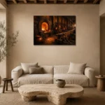 Premium Wall Art Yatay Html Edition – NM3-ORG-CF-H-004 presented in a sophisticated home setting