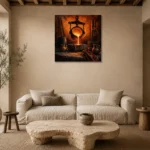 Premium Wall Art Kare Html Edition – NM3-ORG-CF-S-001 presented in a sophisticated home setting