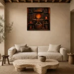 Premium Wall Art Kare Html Edition – NM3-ORG-CF-S-003 presented in a sophisticated home setting