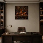 Premium Wall Art Kare Html Edition – NM3-ORG-CF-S-005 displayed in a contemporary gallery-inspired room