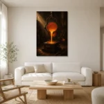 Premium Wall Art Dikey Html Edition – NM3-ORG-CF-V-001 styled in a refined neutral interior