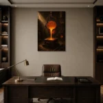 Premium Wall Art Dikey Html Edition – NM3-ORG-CF-V-001 displayed in a contemporary gallery-inspired room
