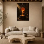 Premium Wall Art Dikey Html Edition – NM3-ORG-CF-V-001 presented in a sophisticated home setting