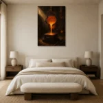 Premium Wall Art Dikey Html Edition – NM3-ORG-CF-V-001 showcased in an elegant minimalist interior