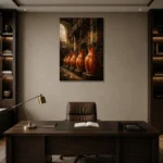 Premium Wall Art Dikey Html Edition – NM3-ORG-CF-V-002 displayed in a contemporary gallery-inspired room