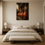 Premium Wall Art Dikey Html Edition – NM3-ORG-CF-V-002 showcased in an elegant minimalist interior