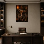 Premium Wall Art Dikey Html Edition – NM3-ORG-CF-V-003 displayed in a contemporary gallery-inspired room