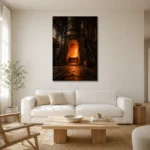 Premium Wall Art Dikey Html Edition – NM3-ORG-CF-V-004 styled in a refined neutral interior