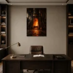 Premium Wall Art Dikey Html Edition – NM3-ORG-CF-V-004 displayed in a contemporary gallery-inspired room