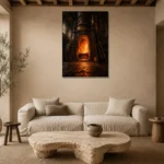 Premium Wall Art Dikey Html Edition – NM3-ORG-CF-V-004 presented in a sophisticated home setting