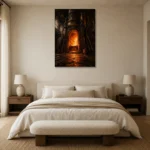 Premium Wall Art Dikey Html Edition – NM3-ORG-CF-V-004 showcased in an elegant minimalist interior