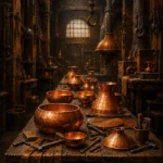 Copper Ascent Worktable Orange Entryway Wall Art