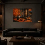 Premium Wall Art Yatay Html Edition – NM3-ORG-PS-H-002 shown in a warm modern interior