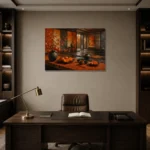 Premium Wall Art Yatay Html Edition – NM3-ORG-PS-H-003 displayed in a contemporary gallery-inspired room