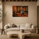 Premium Wall Art Yatay Html Edition – NM3-ORG-PS-H-003 presented in a sophisticated home setting