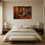 Premium Wall Art Yatay Html Edition – NM3-ORG-PS-H-003 showcased in an elegant minimalist interior