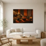 Premium Wall Art Yatay Html Edition – NM3-ORG-PS-H-004 styled in a refined neutral interior