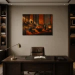 Premium Wall Art Yatay Html Edition – NM3-ORG-PS-H-004 displayed in a contemporary gallery-inspired room