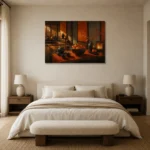 Premium Wall Art Yatay Html Edition – NM3-ORG-PS-H-004 showcased in an elegant minimalist interior