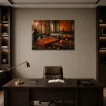 Premium Wall Art Yatay Html Edition – NM3-ORG-PS-H-005 displayed in a contemporary gallery-inspired room
