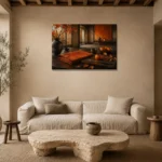 Premium Wall Art Yatay Html Edition – NM3-ORG-PS-H-005 presented in a sophisticated home setting