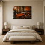 Premium Wall Art Yatay Html Edition – NM3-ORG-PS-H-005 showcased in an elegant minimalist interior