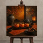 Premium Wall Art Kare Html Edition – NM3-ORG-PS-S-001 displayed on a studio easel