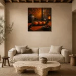 Premium Wall Art Kare Html Edition – NM3-ORG-PS-S-001 presented in a sophisticated home setting