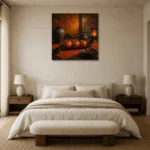 Premium Wall Art Kare Html Edition – NM3-ORG-PS-S-001 showcased in an elegant minimalist interior