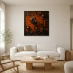 Premium Wall Art Kare Html Edition – NM3-ORG-PS-S-002 styled in a refined neutral interior