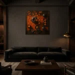 Premium Wall Art Kare Html Edition – NM3-ORG-PS-S-002 shown in a warm modern interior