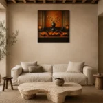 Premium Wall Art Kare Html Edition – NM3-ORG-PS-S-003 presented in a sophisticated home setting