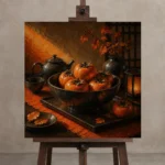 Premium Wall Art Kare Html Edition – NM3-ORG-PS-S-004 displayed on a studio easel