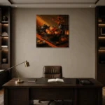 Premium Wall Art Kare Html Edition – NM3-ORG-PS-S-004 displayed in a contemporary gallery-inspired room