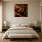 Premium Wall Art Kare Html Edition – NM3-ORG-PS-S-004 showcased in an elegant minimalist interior