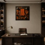 Premium Wall Art Kare Html Edition – NM3-ORG-PS-S-005 displayed in a contemporary gallery-inspired room