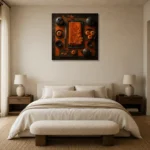 Premium Wall Art Kare Html Edition – NM3-ORG-PS-S-005 showcased in an elegant minimalist interior