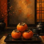 Persimmon Sentinel Three Persimmons Orange Kitchen Wall Art