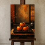 Premium Wall Art Dikey Html Edition – NM3-ORG-PS-V-001 displayed on a studio easel